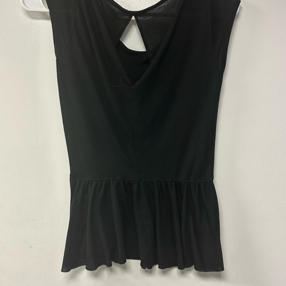 Chic Black Peplum Top